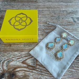 Kendra Scott Aria Dichroic Clip-On Earrings GOLD